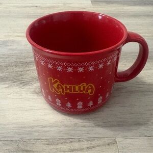 2024 Kahlua Christmas  Red Snowmen Holiday Mug Snowflakes Trees